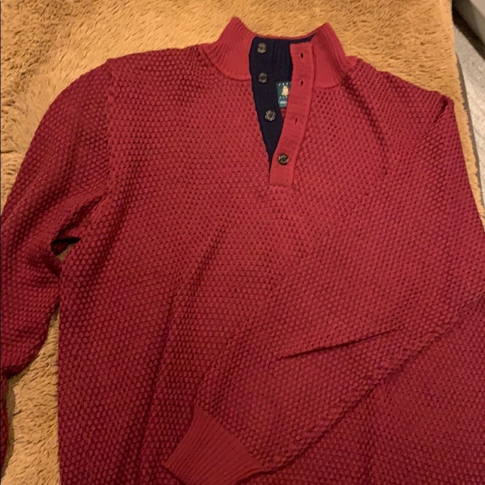 Robert Talebott Red Patterned Sweater - image 1